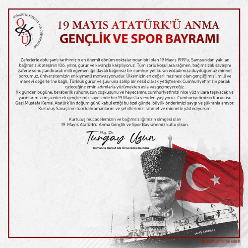 19 Mayıs Atatürk’ü Anma Gençlik ve Spor Bayramı